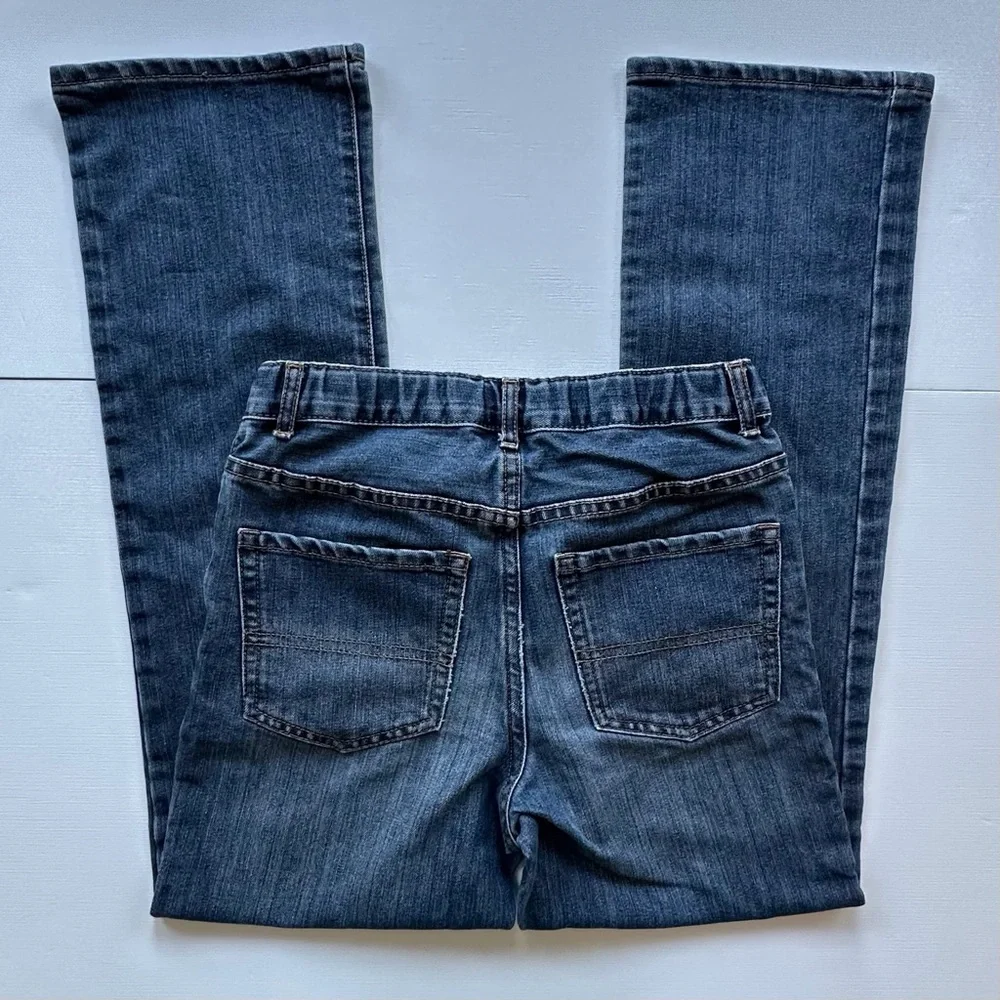 The Children’s Place classic blue denim‎ bootcut jeans boys 12 adjustable waist